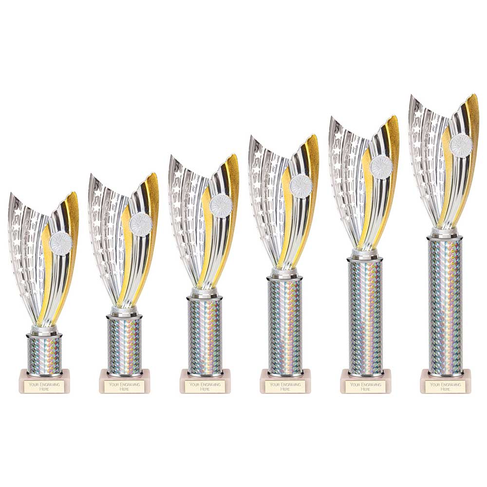 Glamstar Silver & Gold Tube Trophy