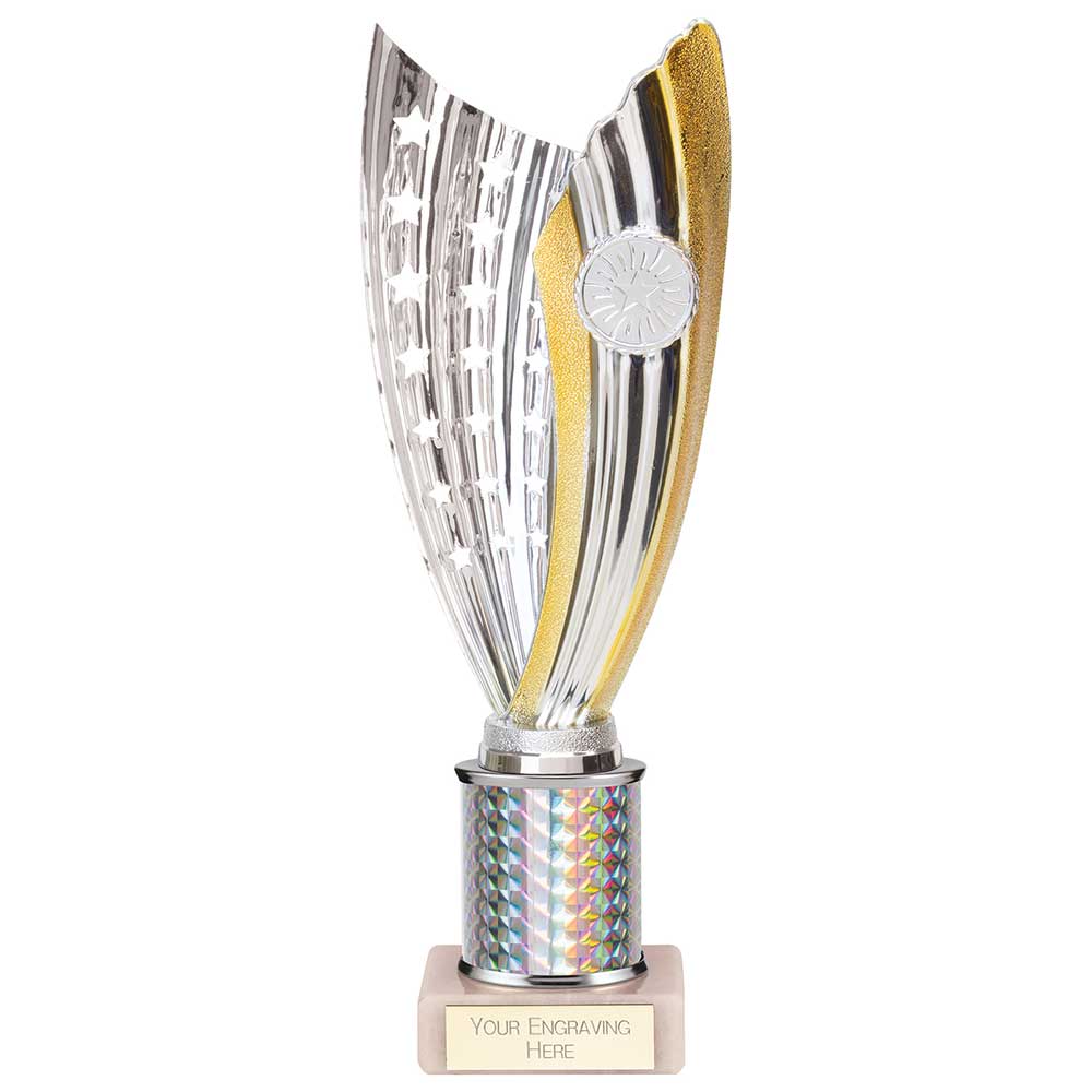 Glamstar Silver & Gold Tube Trophy – 240mm