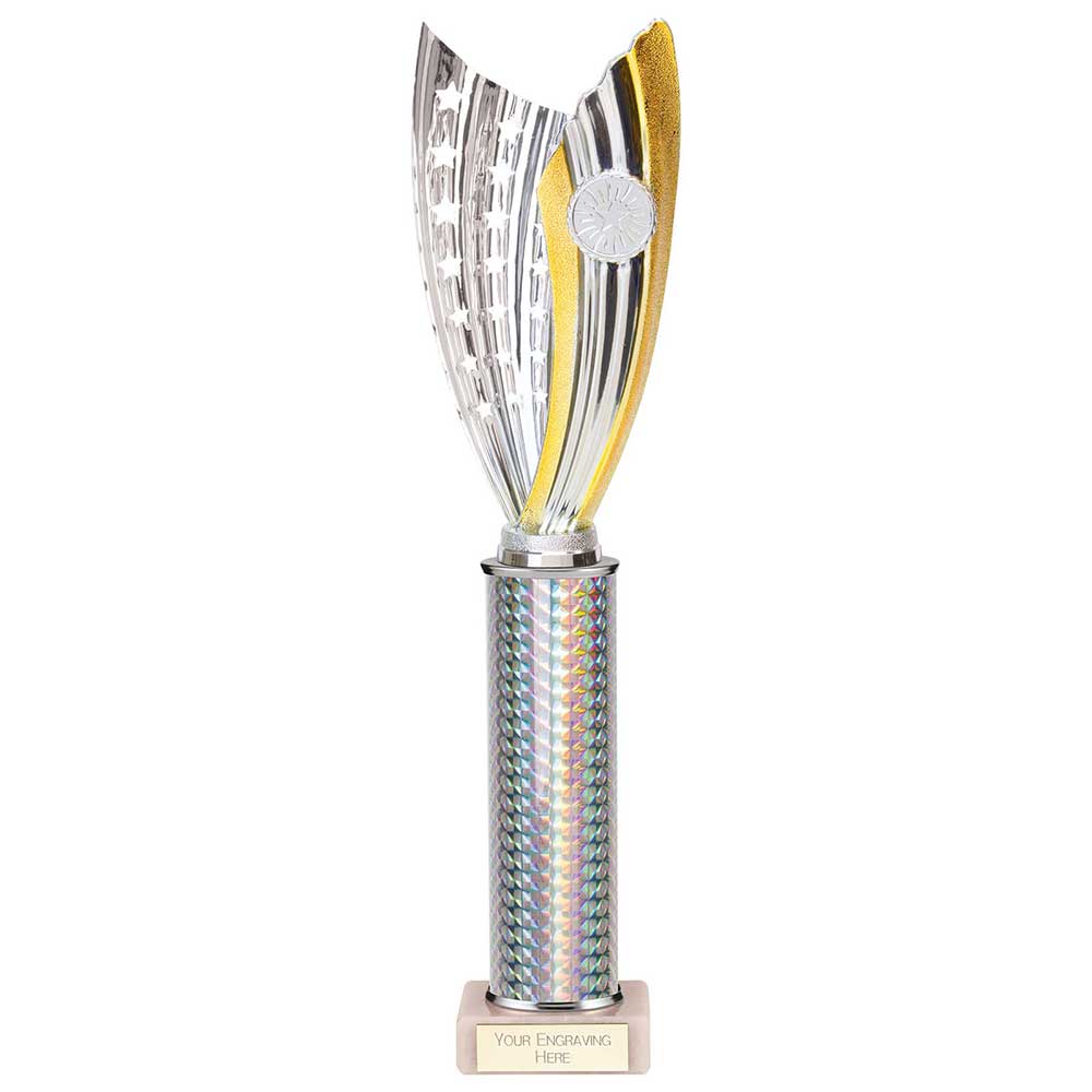 Glamstar Silver & Gold Tube Trophy – 365mm