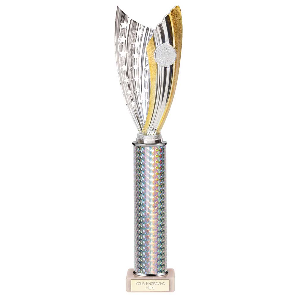 Glamstar Silver & Gold Tube Trophy – 390mm