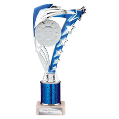 Frenzy Blue & Silver Tube Trophy