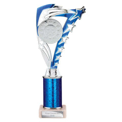 Frenzy Blue & Silver Tube Trophy