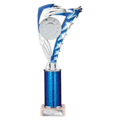 Frenzy Blue & Silver Tube Trophy