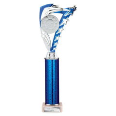 Frenzy Blue & Silver Tube Trophy
