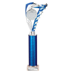 Frenzy Blue & Silver Tube Trophy