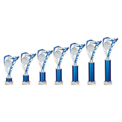 Frenzy Blue & Silver Tube Trophy
