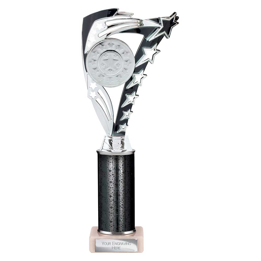 Frenzy Black & Silver Tube Trophy – 290mm