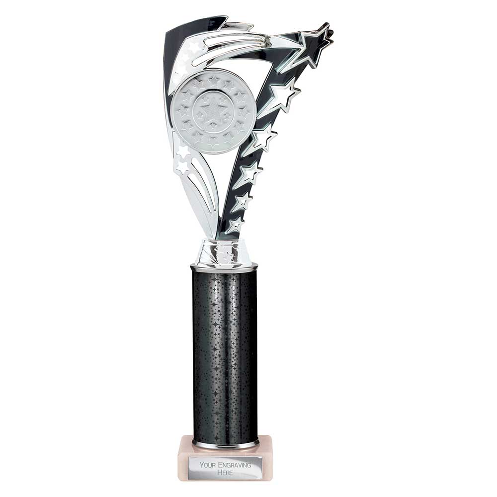 Frenzy Black & Silver Tube Trophy – 315mm
