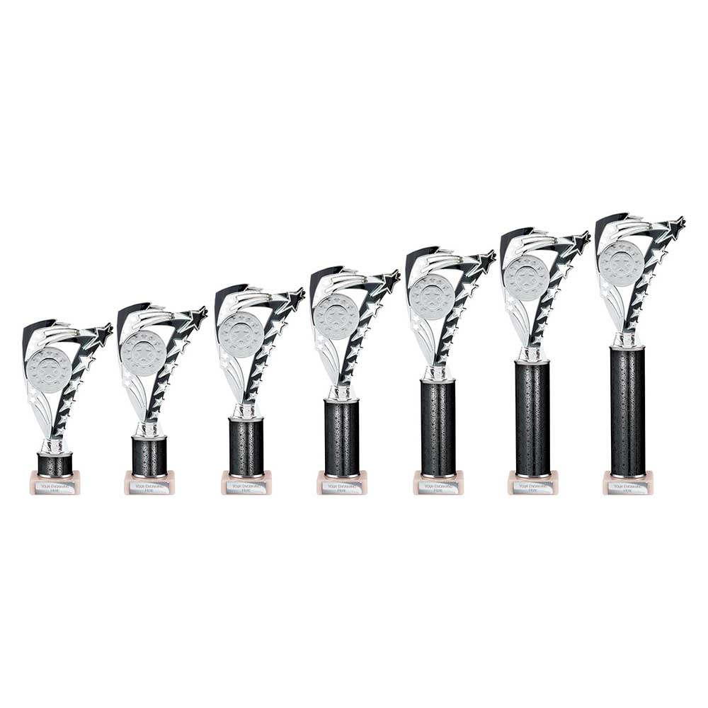 Frenzy Black & Silver Tube Trophy