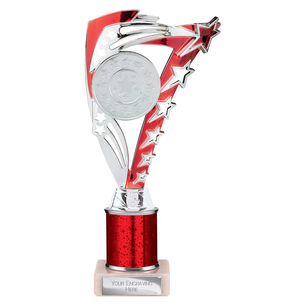 Frenzy Red & Silver Tube Trophy – 240mm