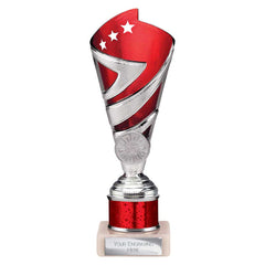 Hurricane Red & Silver Tube Trophy