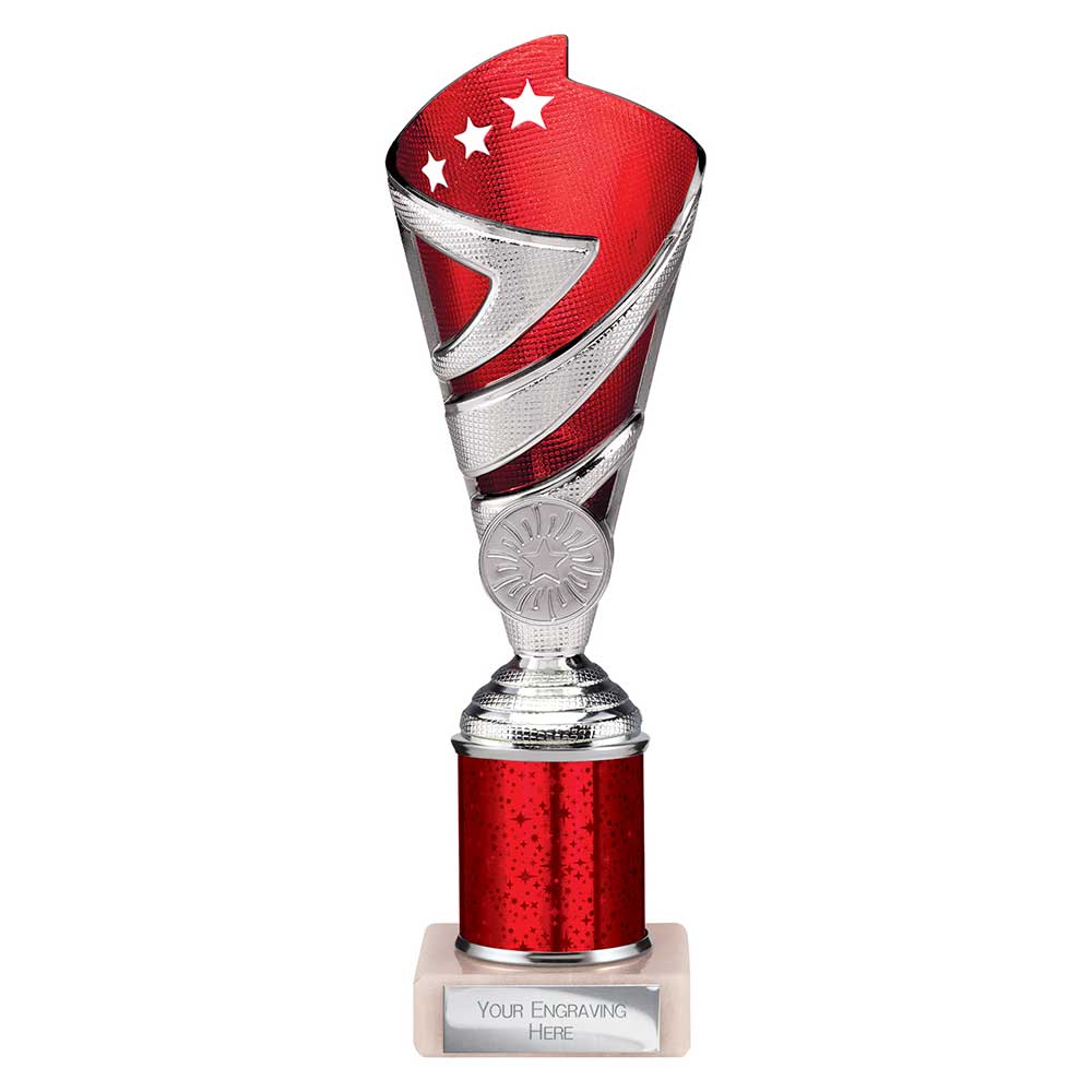 Hurricane Red & Silver Tube Trophy