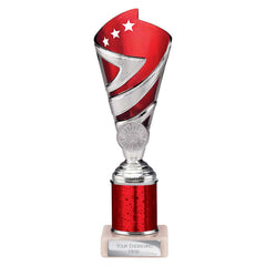 Hurricane Red & Silver Tube Trophy