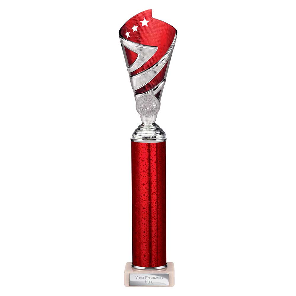 Hurricane Red & Silver Tube Trophy