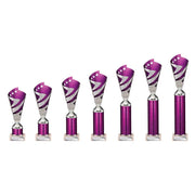 Hurricane Purple & Silver Tube Trophy