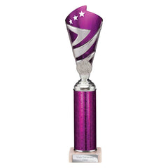 Hurricane Purple & Silver Tube Trophy