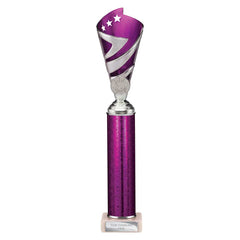 Hurricane Purple & Silver Tube Trophy