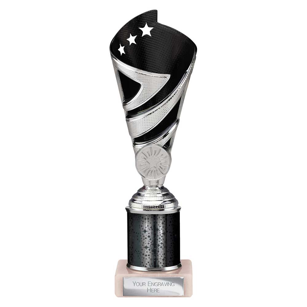Hurricane Black & Silver Tube Trophy – 225mm