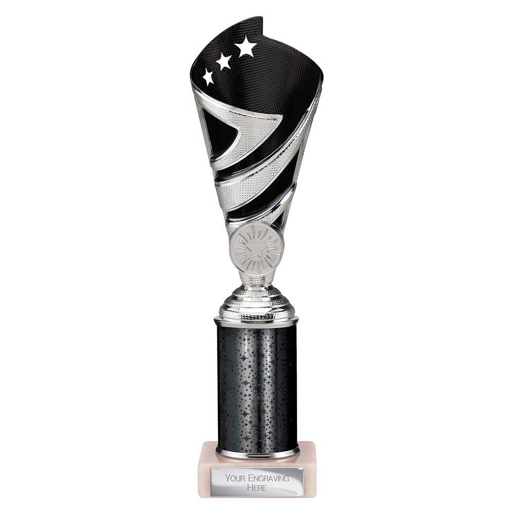 Hurricane Black & Silver Tube Trophy – 250mm