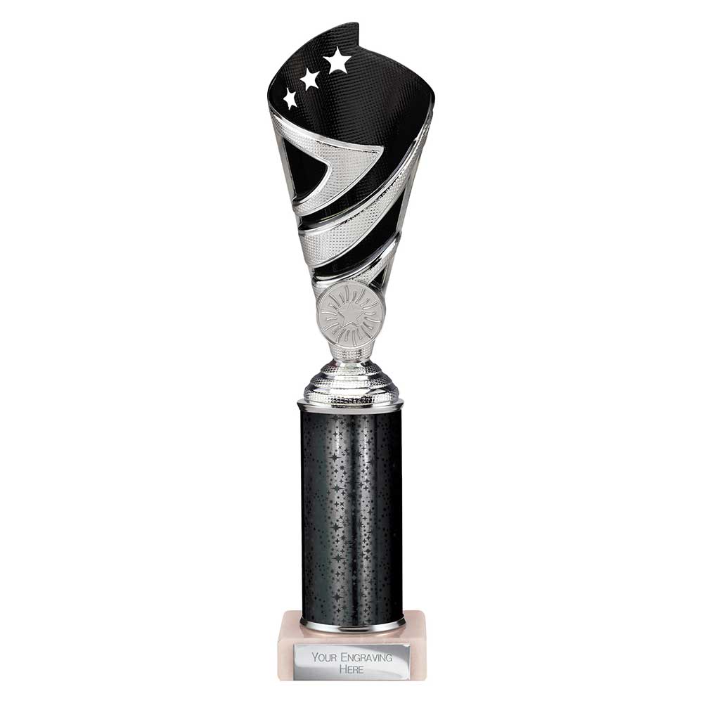 Hurricane Black & Silver Tube Trophy – 275mm
