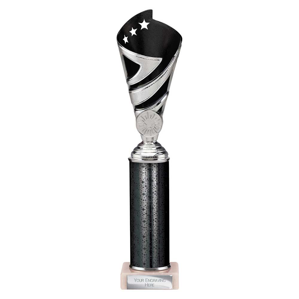 Hurricane Black & Silver Tube Trophy – 300mm