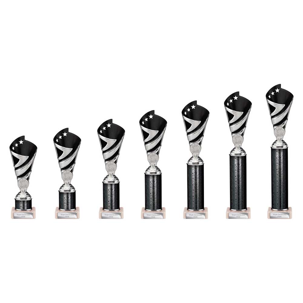 Hurricane Black & Silver Tube Trophy