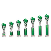 Hurricane Green & Silver Tube Trophy