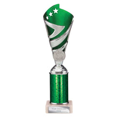 Hurricane Green & Silver Tube Trophy