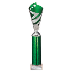 Hurricane Green & Silver Tube Trophy