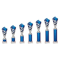 Hurricane Blue & Silver Tube Trophy