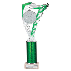 Frenzy Green & Silver Tube Trophy
