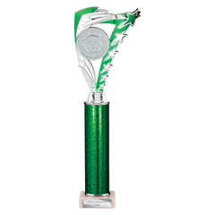 Frenzy Green & Silver Tube Trophy