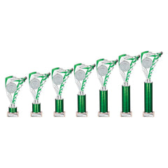 Frenzy Green & Silver Tube Trophy
