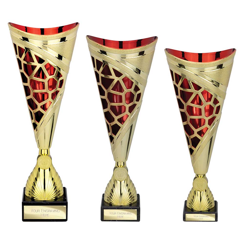 Vivid Gold & Red Trophy