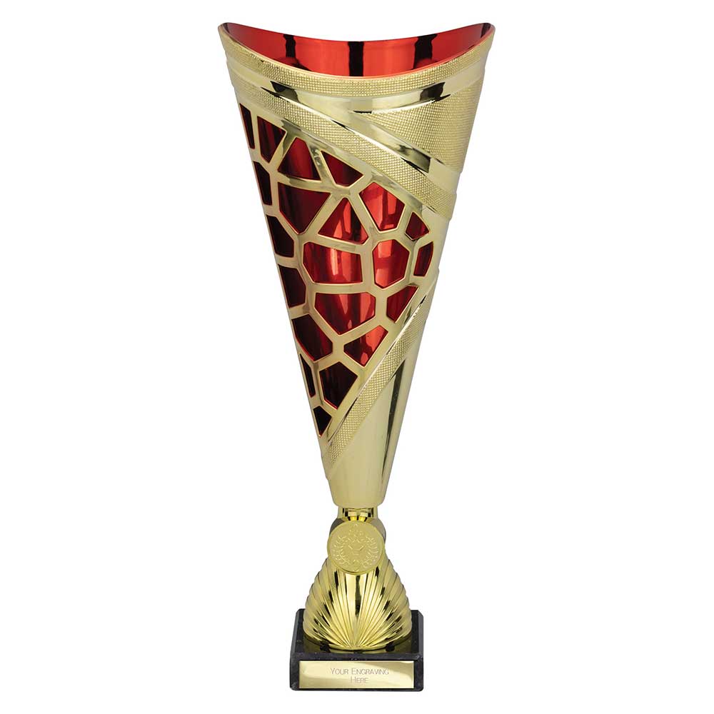Vivid Gold & Red Trophy
