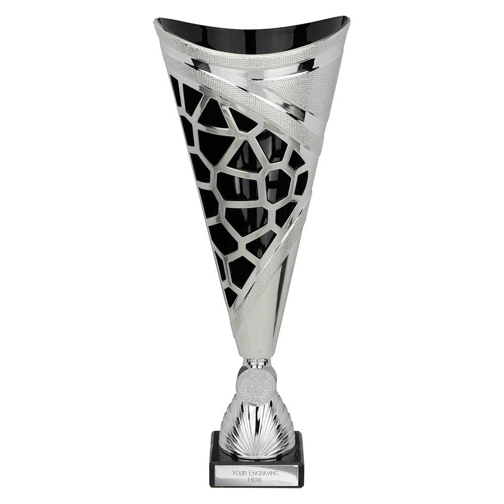 Vivid Black & Silver Trophy
