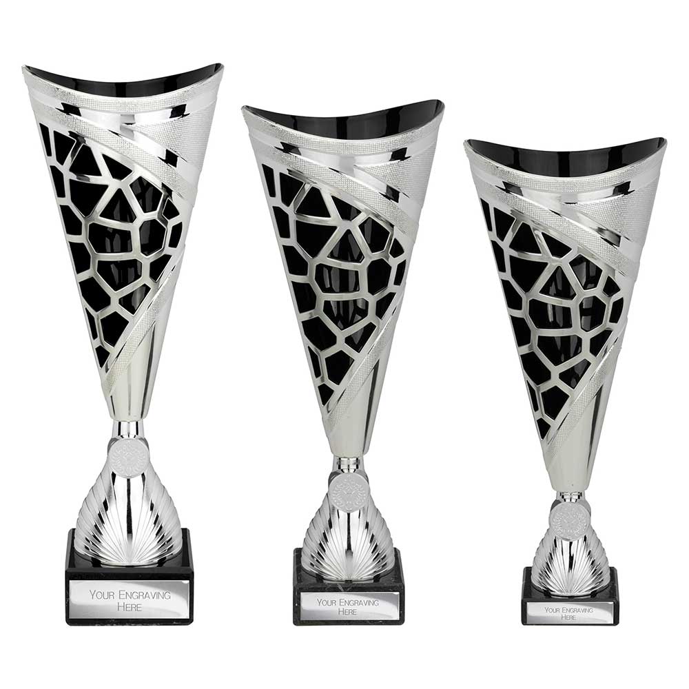 Vivid Black & Silver Trophy