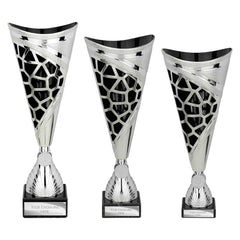 Vivid Black & Silver Trophy