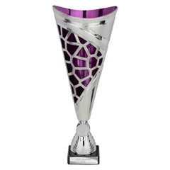 Vivid Purple & Silver Trophy