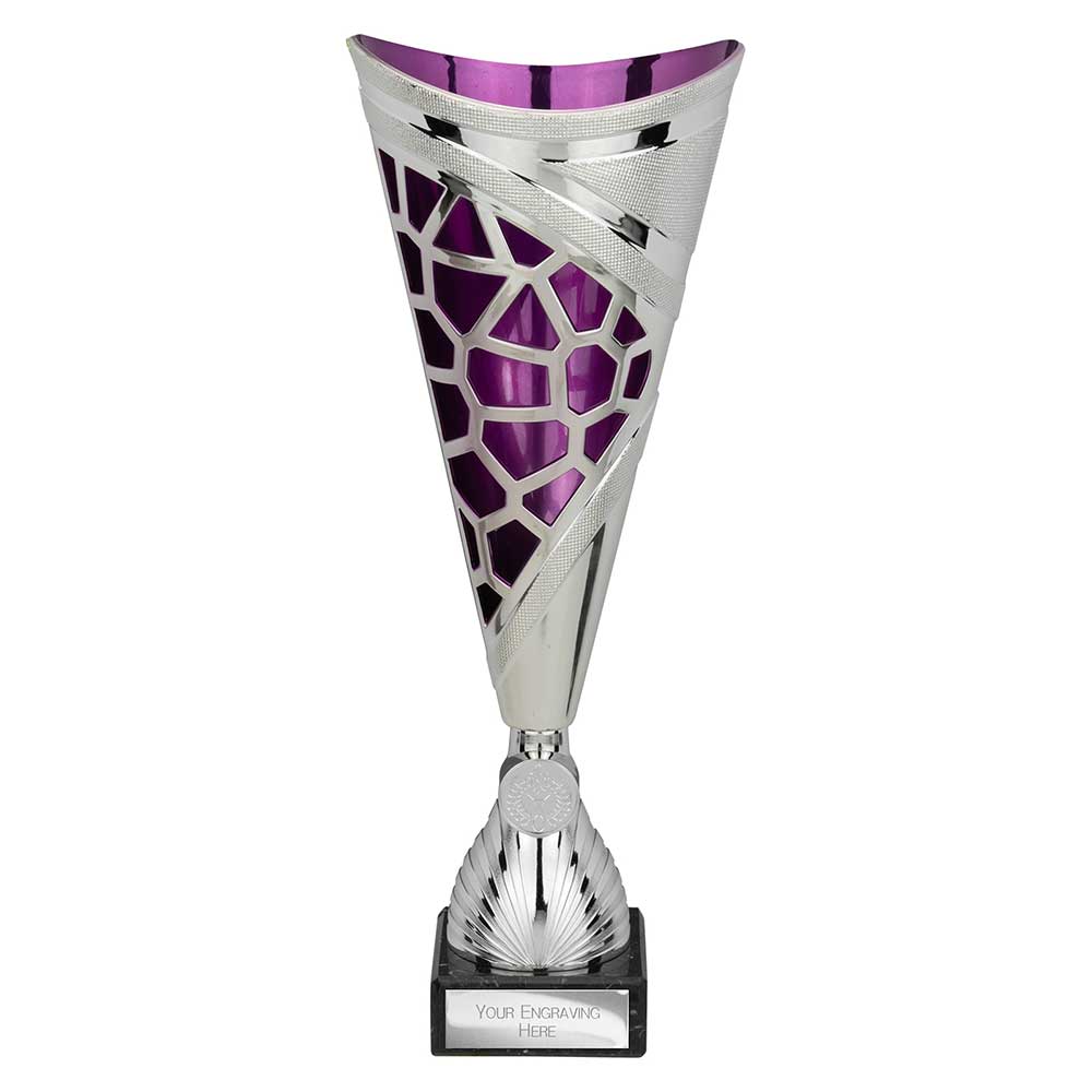 Vivid Purple & Silver Trophy
