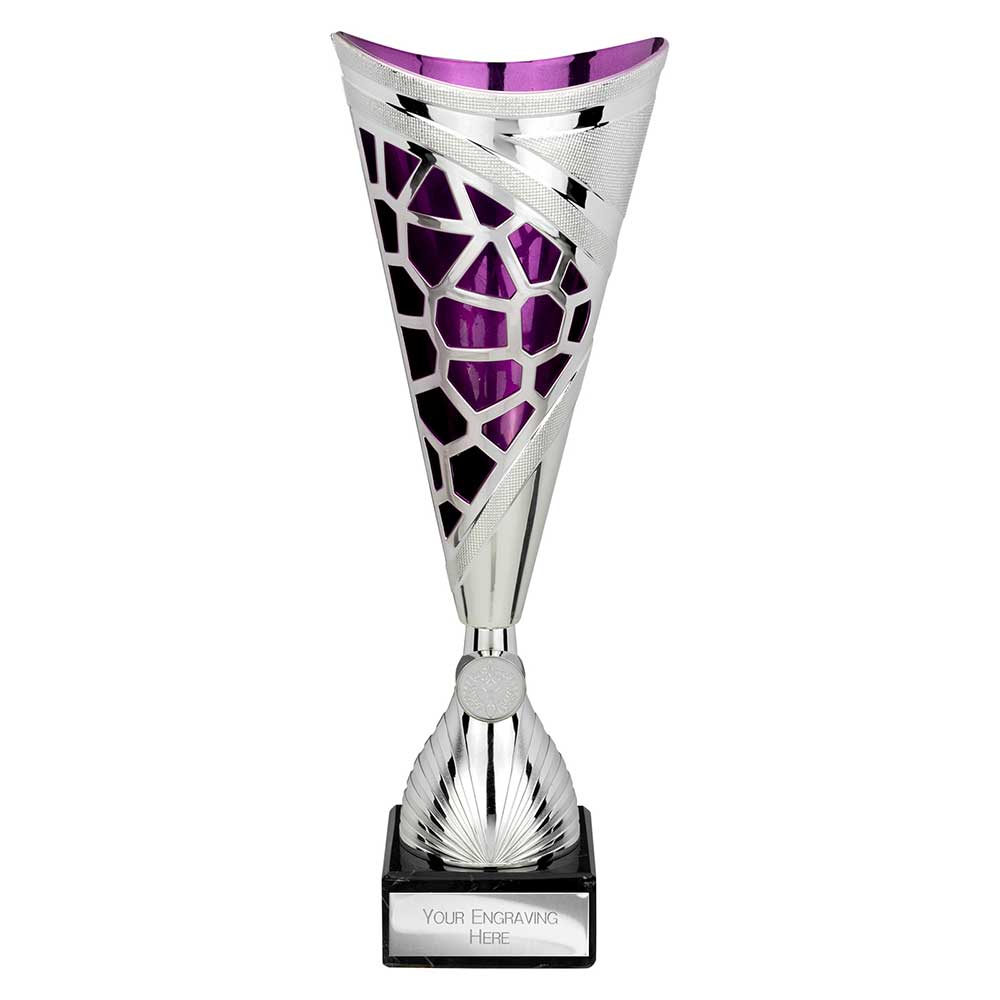 Vivid Purple & Silver Trophy