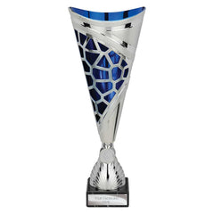 Vivid Blue & Silver Trophy