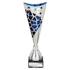 Vivid Blue & Silver Trophy