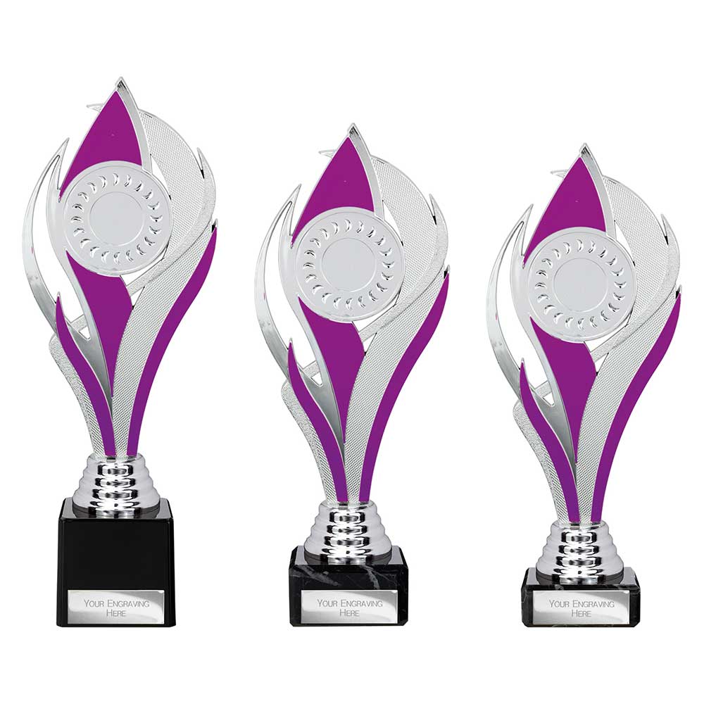Volcano Purple & Silver Trophy