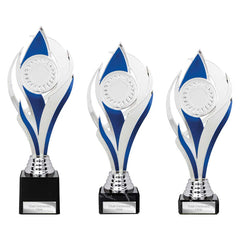 Volcano Blue & Silver Trophy