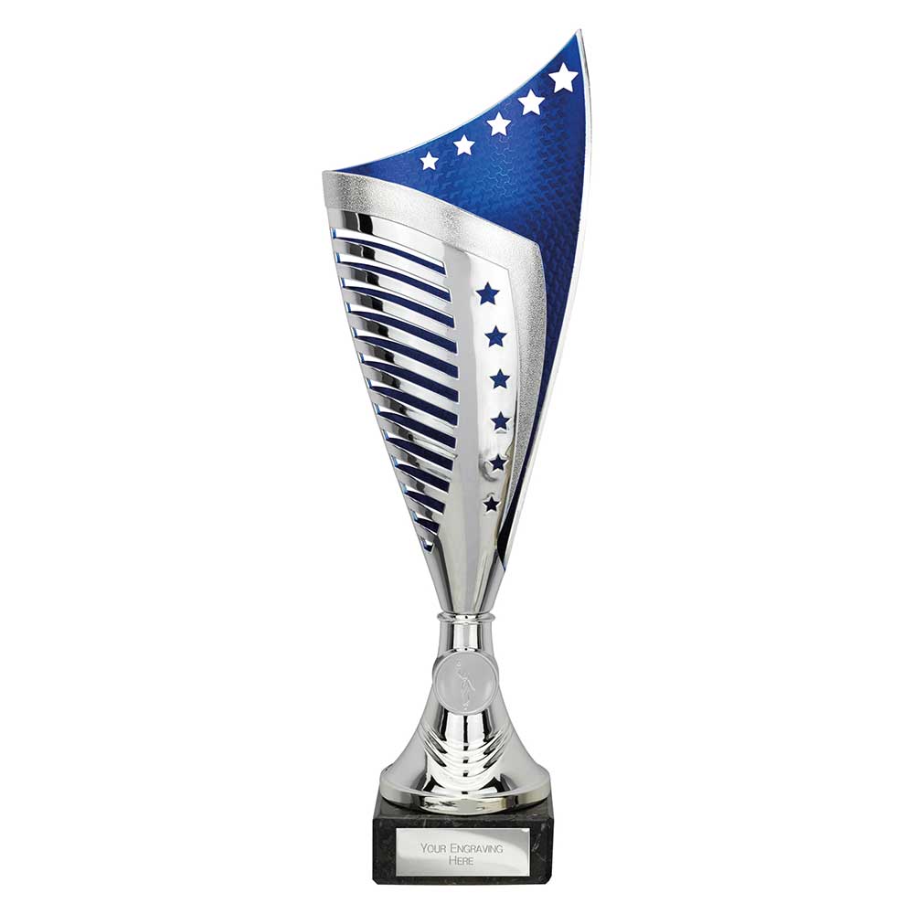Nebula Blue & Silver Trophy
