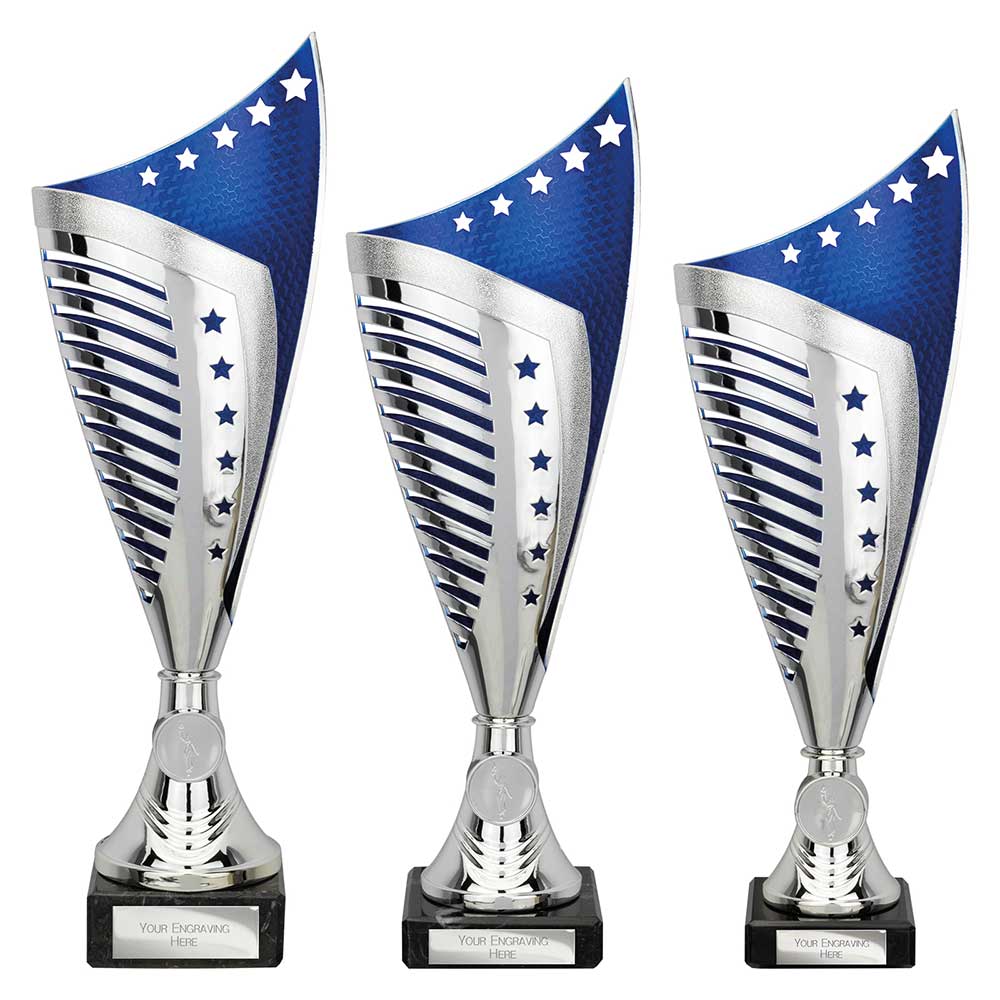 Nebula Blue & Silver Trophy