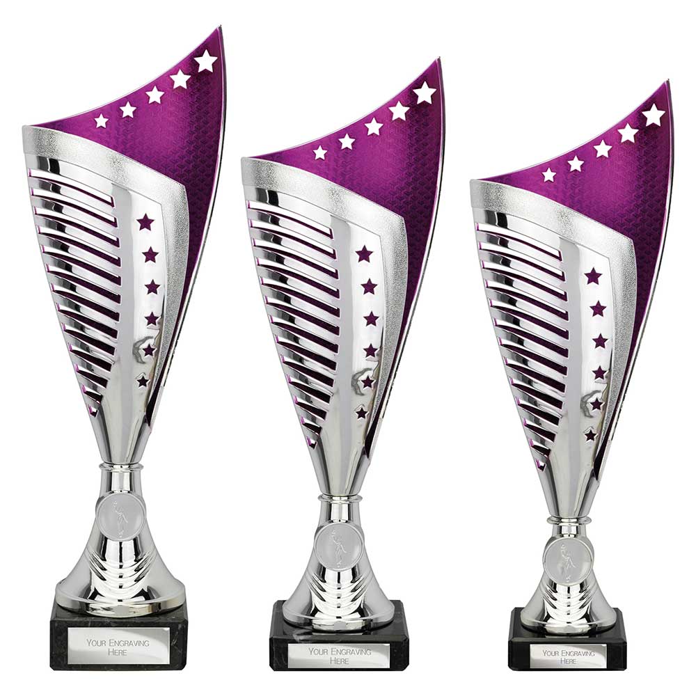 Nebula Purple & Silver Trophy