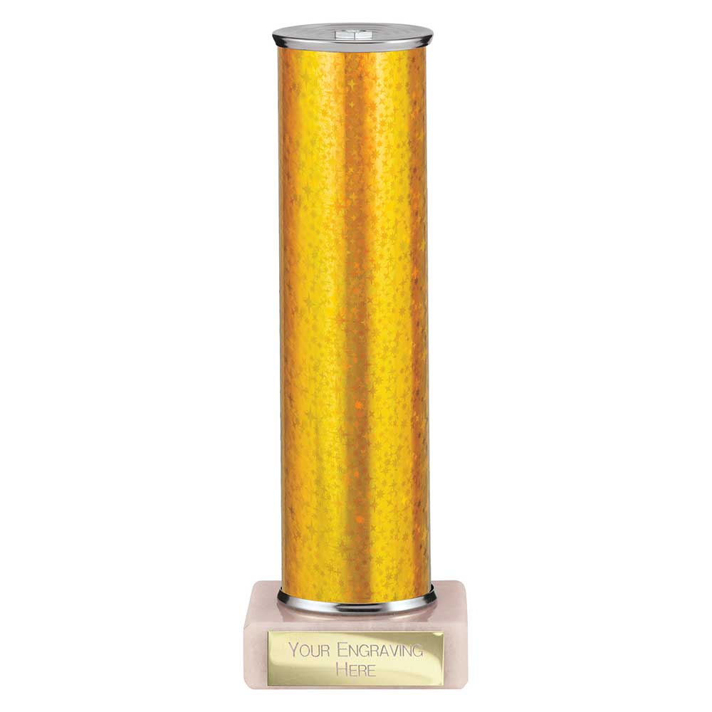 Superstars Gold Tubing Trophy - School Badges UK