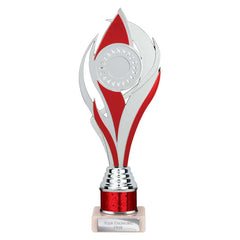 Volcano Red & Silver Tube Trophy